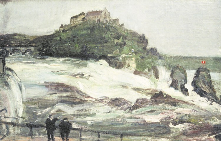 AA, «Schloss Laufen am Rheinfall», 1947, 83 x 142 cm, Öl auf Leinwand, Werk-Katalog (WK) 528 AA, «Schloss Laufen am Rheinfall», 1947, 83 x 142 cm, Öl auf Leinwand, Werk-Katalog (WK) 528