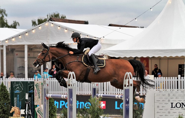 Melanie Freimüller zeigte mit Carino B im Grand Prix eine gute Leistung. Melanie Freimüller zeigte mit Carino B im Grand Prix eine gute Leistung.