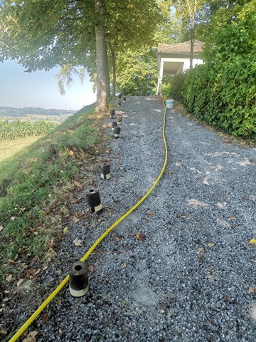 Eine vorbereitete Böllerstellung beim Chilebuck in Oberstammheim.