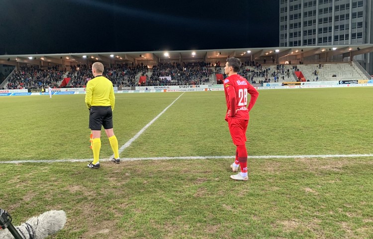 Luca Tranquilli vor seiner Einwechslung beim Debütspiel für den FC Winterthur im letzten Februar. Statt als Profi in der Challenge League wird der 27-Jährige künftig im Breitensport tätig sein. Luca Tranquilli vor seiner Einwechslung beim Debütspiel für den FC Winterthur im letzten Februar. Statt als Profi in der Challenge League wird der 27-Jährige künftig im Breitensport tätig sein.