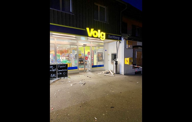 Der gesprengte Bancomat in Buchberg wird nicht ersetzt.