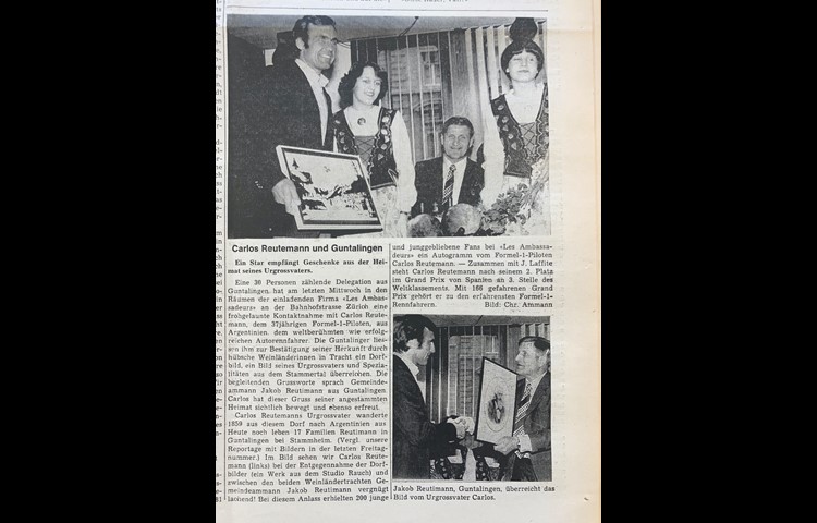 Erst der zweite Bericht drei Tage später zeigte dann die in Zürich gemachten Fotos vom Treffen mit der Guntalinger Delegation. Des Rätsels Lösung: Damals musste man Filme noch in der Dunkelkammer entwickeln, und das tat man erst, wenn die teuren Filmröllchen vollgeknipst waren.