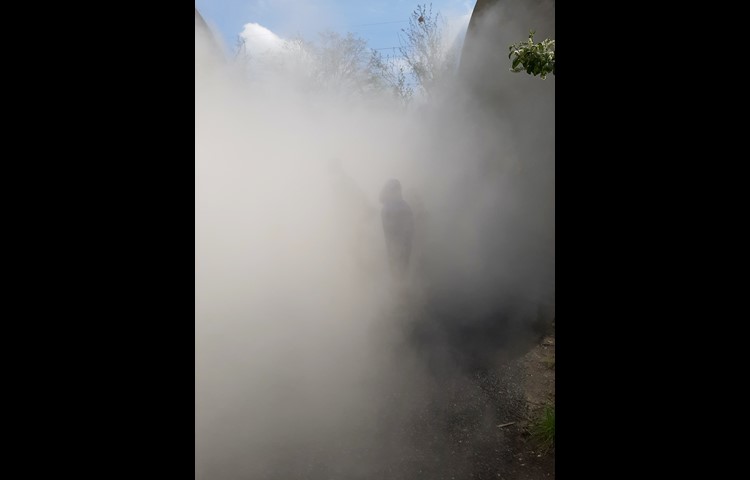 Eine Nebeldusche im Sommer – «Die gefangene Wolke» im Park des Technoramas Winterthur ist ein Hit.