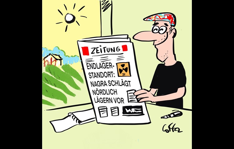 Das Weinland wird kein Endlager – etwas freuen darf man sich da schon, findet unser Zeichner.