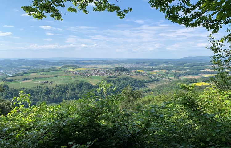 Blick auf Buchberg und Rüdlingen vom Irchel aus. Blick auf Buchberg und Rüdlingen vom Irchel aus.