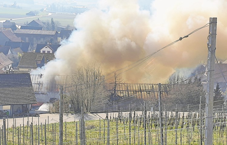 Der Brand in Oberstammheim im März 2022 führte bei der Kantonalen Gebäudeversicherung zum fünfthöchsten Schadensbetrag infolge Feuers. Der Brand in Oberstammheim im März 2022 führte bei der Kantonalen Gebäudeversicherung zum fünfthöchsten Schadensbetrag infolge Feuers.