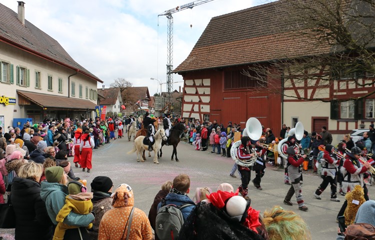 Das gabs noch nie: Reitergruppe am Marthaler Fasnachtsumzug. Das gabs noch nie: Reitergruppe am Marthaler Fasnachtsumzug.