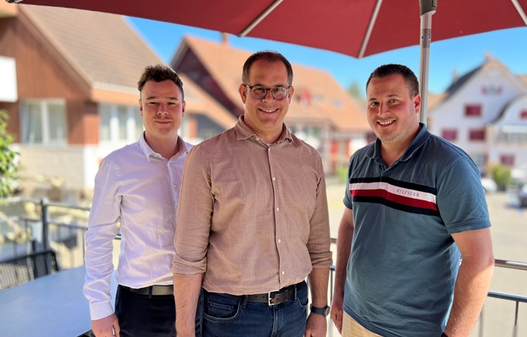 Joël Weber, Martin Schaub und Reto May stehen an der Spitze des OK Wylandmäss 2024. Joël Weber, Martin Schaub und Reto May stehen an der Spitze des OK Wylandmäss 2024.