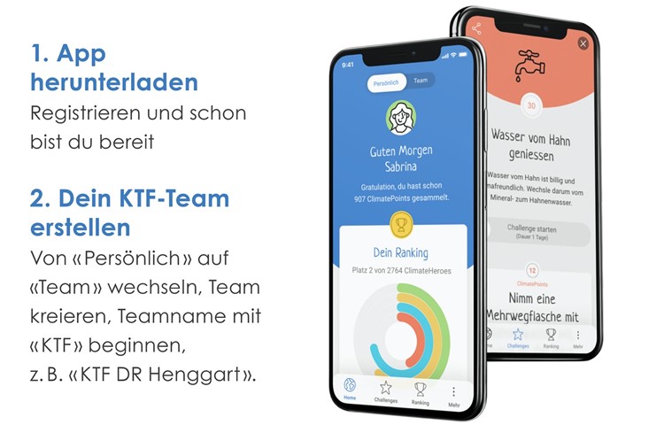 Die Teilnahme an der KTF-Klima-Challenge ist kinderleicht. Die Teilnahme an der KTF-Klima-Challenge ist kinderleicht.