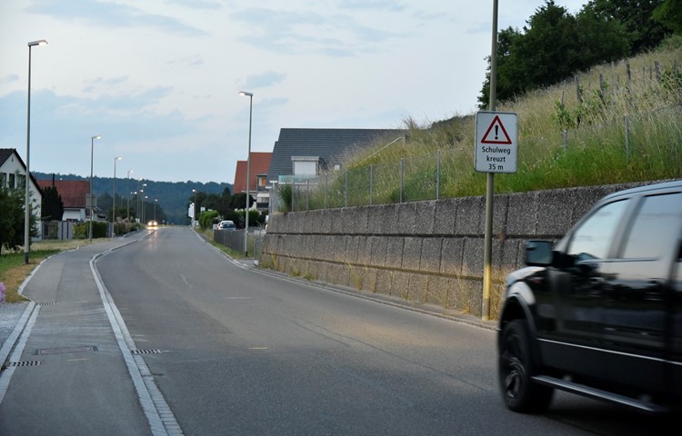 Gefährlicher Schulweg: Schlechte Sichtbarkeit sowie das Verhalten von Autofahrenden und Kindern führt oft zu brenzligen Situationen auf der Andelfingerstrasse in Flaach. Gefährlicher Schulweg: Schlechte Sichtbarkeit sowie das Verhalten von Autofahrenden und Kindern führt oft zu brenzligen Situationen auf der Andelfingerstrasse in Flaach.