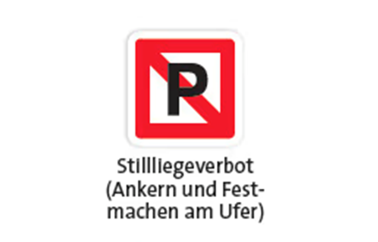 Das Verbotsschild fürs Badiboot, das auch in Dachsen schon lange an der Mauer hängt.