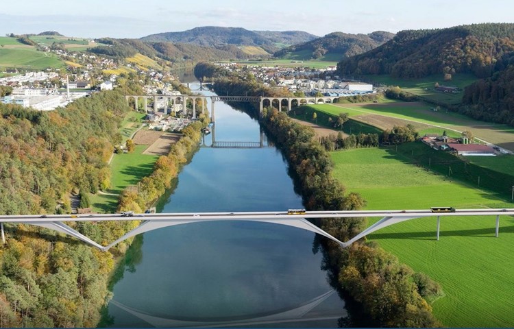 Die Siegerbrücke (vorne) einer möglichen Umfahrung. Die Siegerbrücke (vorne) einer möglichen Umfahrung.
