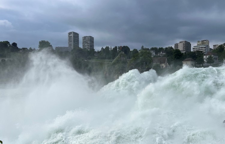 Die Wassermassen und das Gefäll des Rheinfalls könnten für die Stromproduktion genutzt werden. Die Wassermassen und das Gefäll des Rheinfalls könnten für die Stromproduktion genutzt werden.
