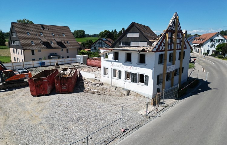 Vom ehemaligen Gasthof Traube in Rutschwil steht nicht mehr viel. Vom ehemaligen Gasthof Traube in Rutschwil steht nicht mehr viel.