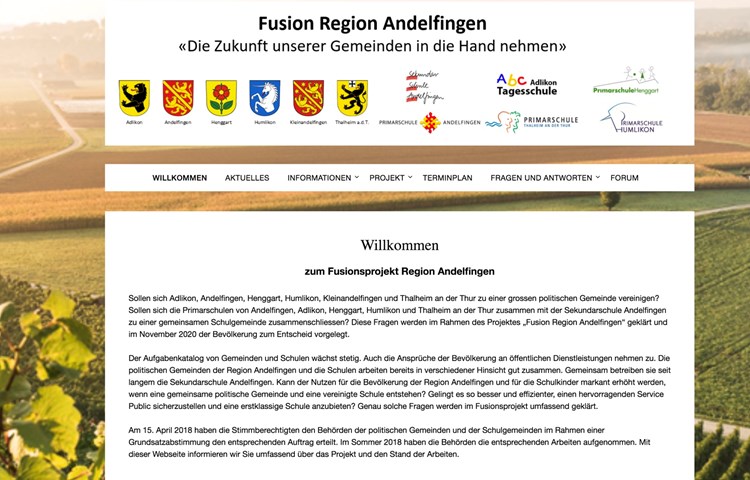 Die Fusions-Website ist online. Die Fusions-Website ist online.